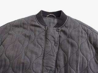 Kurtka Bomber Damska Pikowana Oversize | Lekka