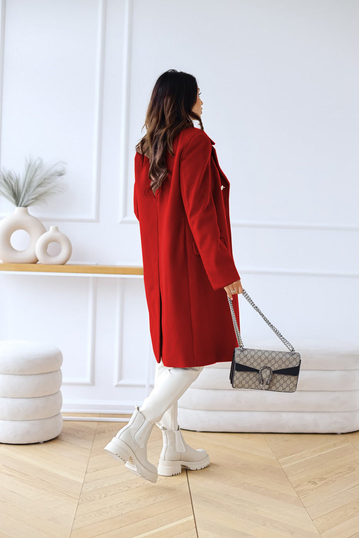 Women's Long Double-Breasted Trench Coat | Classic Style