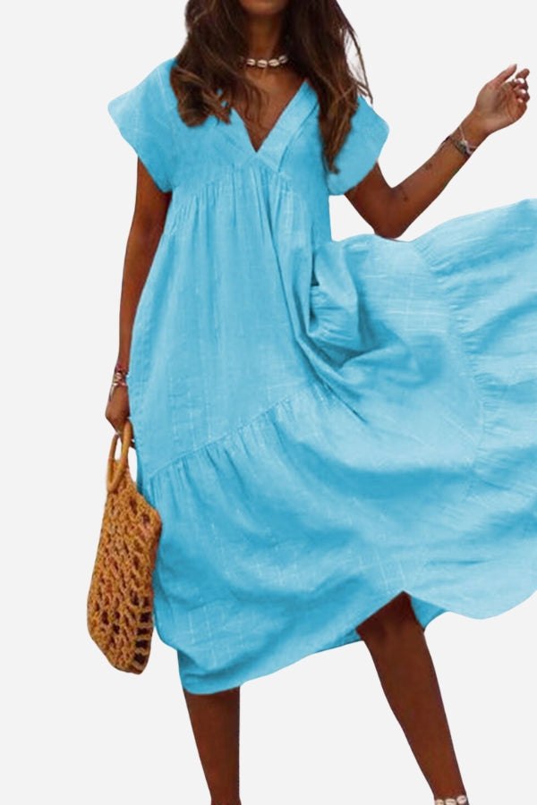 Damen Boho Sommerkleid | Maxi
