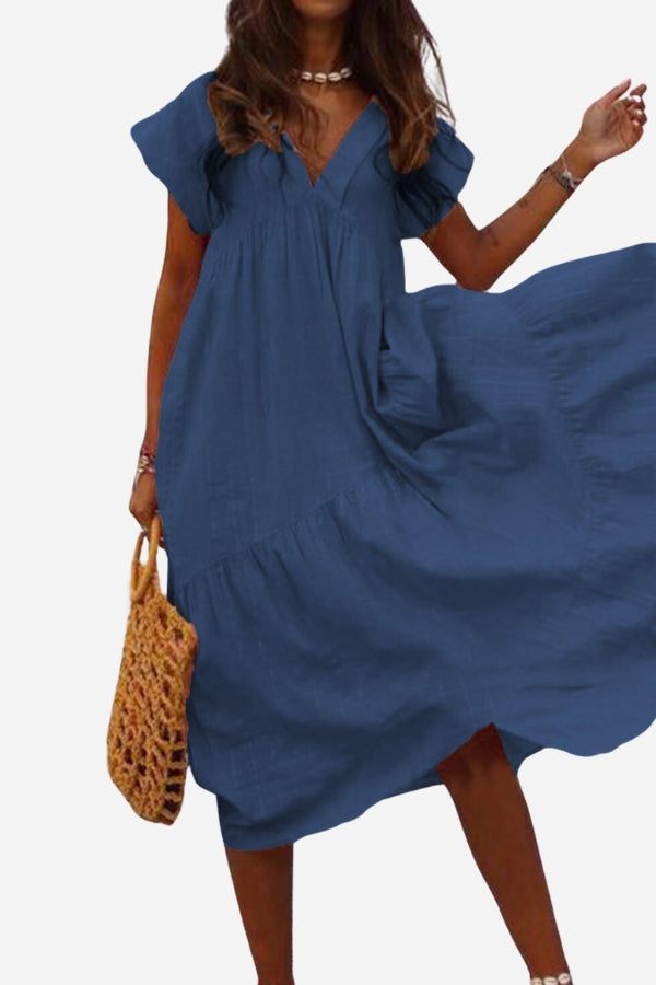Damen Boho Sommerkleid | Maxi