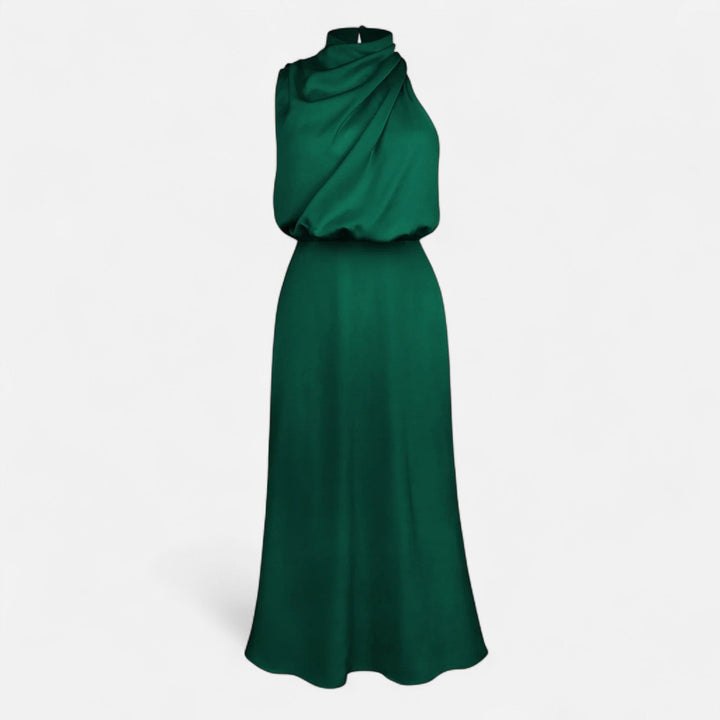 Damen Abendkleid mit hohem Ausschnitt | Maxi