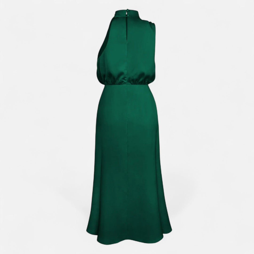 Damen Abendkleid mit hohem Ausschnitt | Maxi