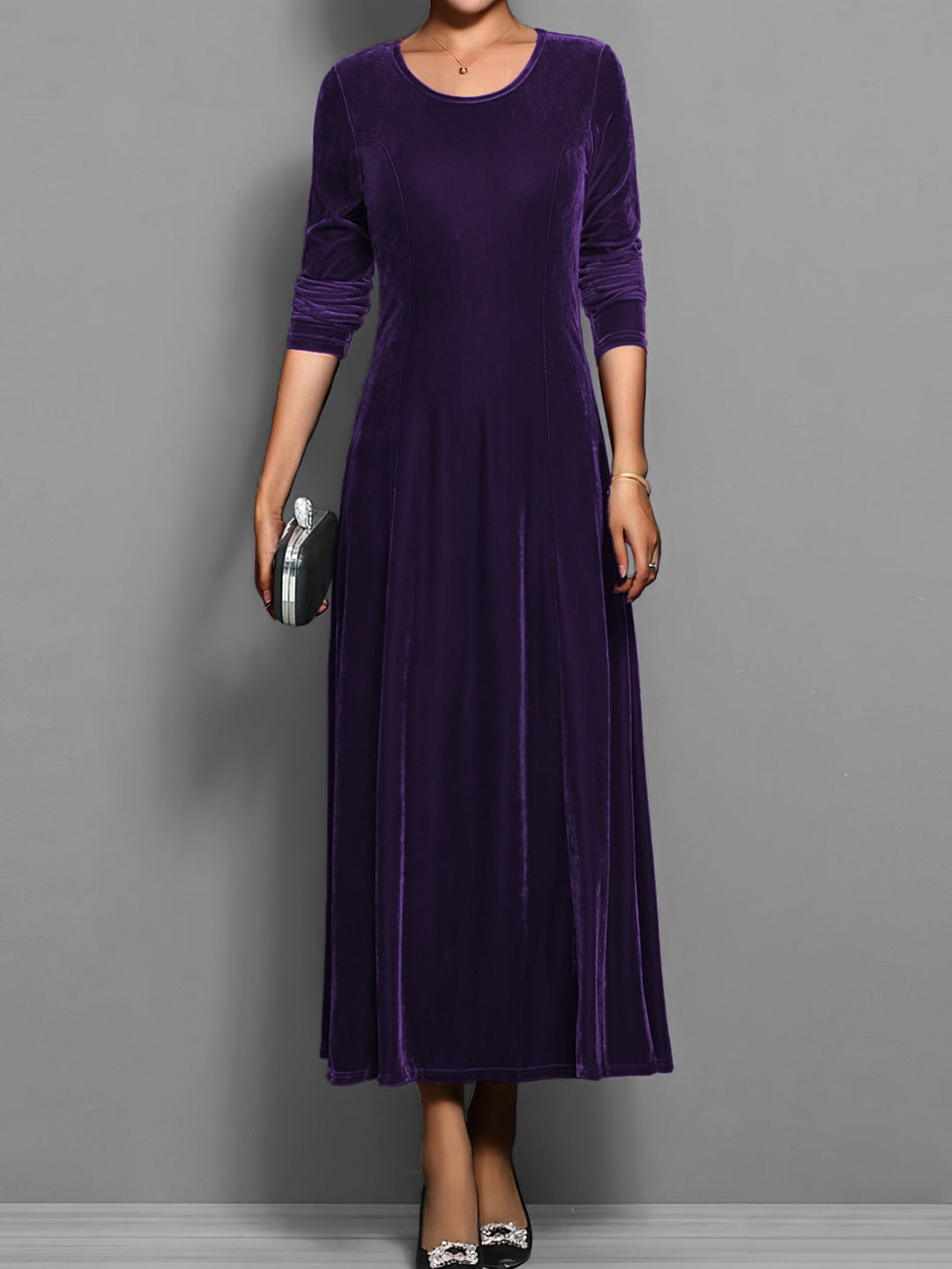 Damen Abendkleid mit langen Ärmeln | Maxi