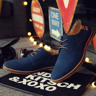 Męskie sznurowane buty oxfordki | Niski obcas