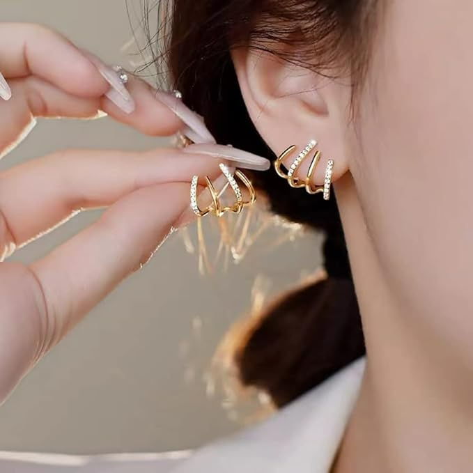 Women's Hoop Earrings with Crystals | Jewelry yes