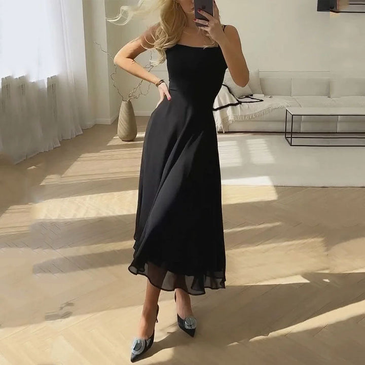 Damen Hochzeitskleid mit quadratischem Ausschnitt | Midi