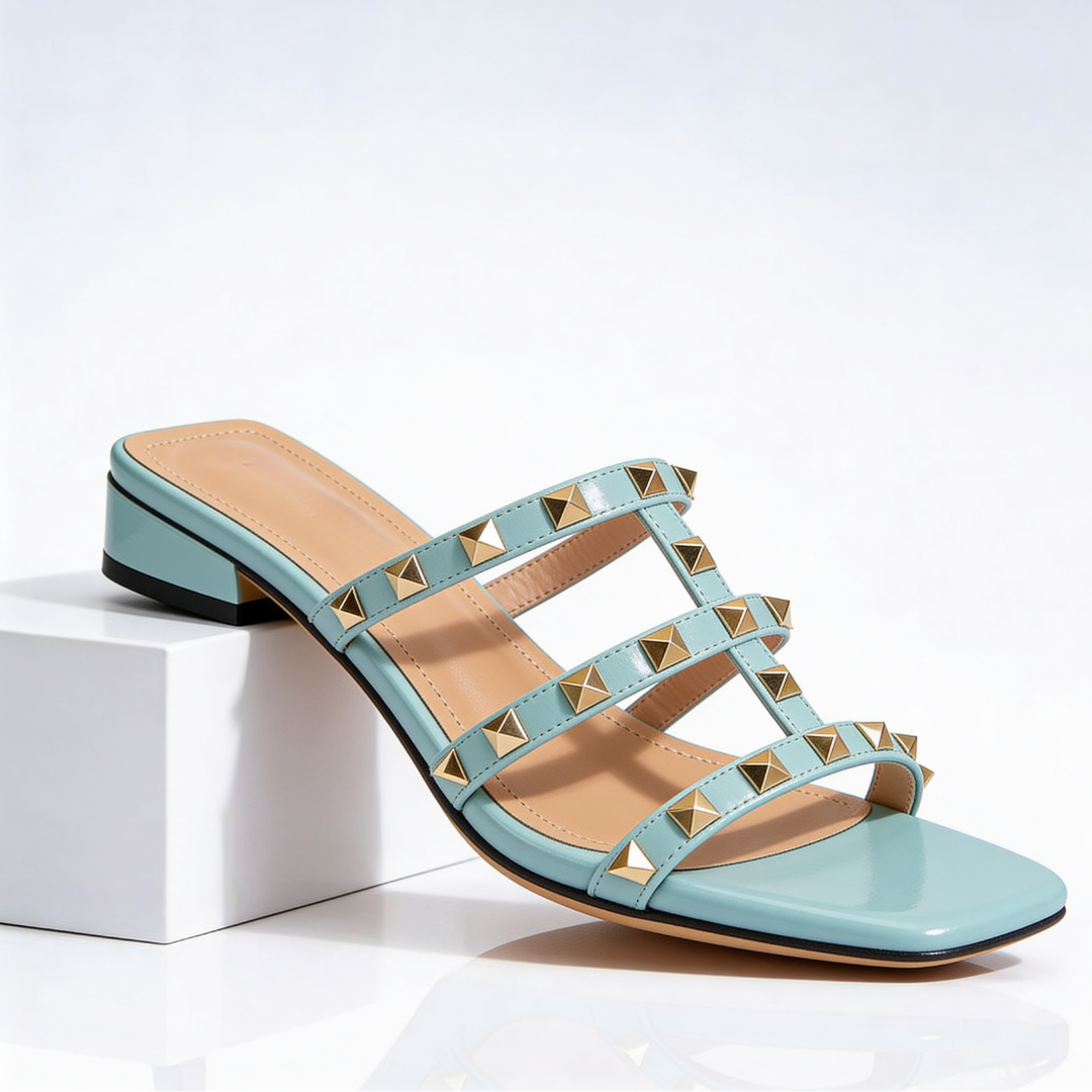 Damen Sandalen mit Nieten und Riemen | Elegant