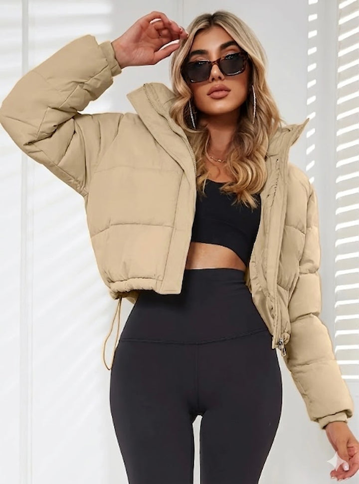 Women's Short Quilted Winter Jacket | Zip