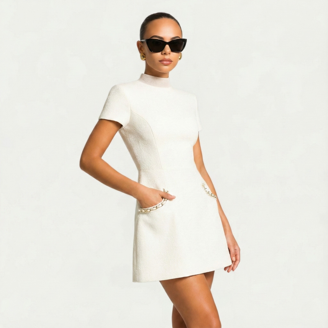 Damen Party-Kleid mit Kurzarm | Mini