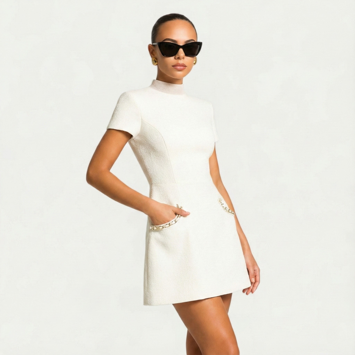 Damen Party-Kleid mit Kurzarm | Mini