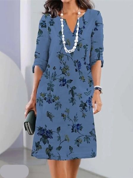 Damen Blumen Sommerkleid | Midi