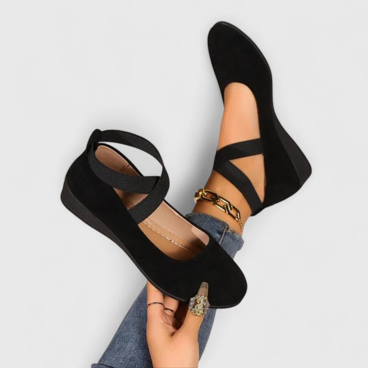 Damen Orthopädische Ballerinas mit Riemen | Zum Hineinschlüpfen