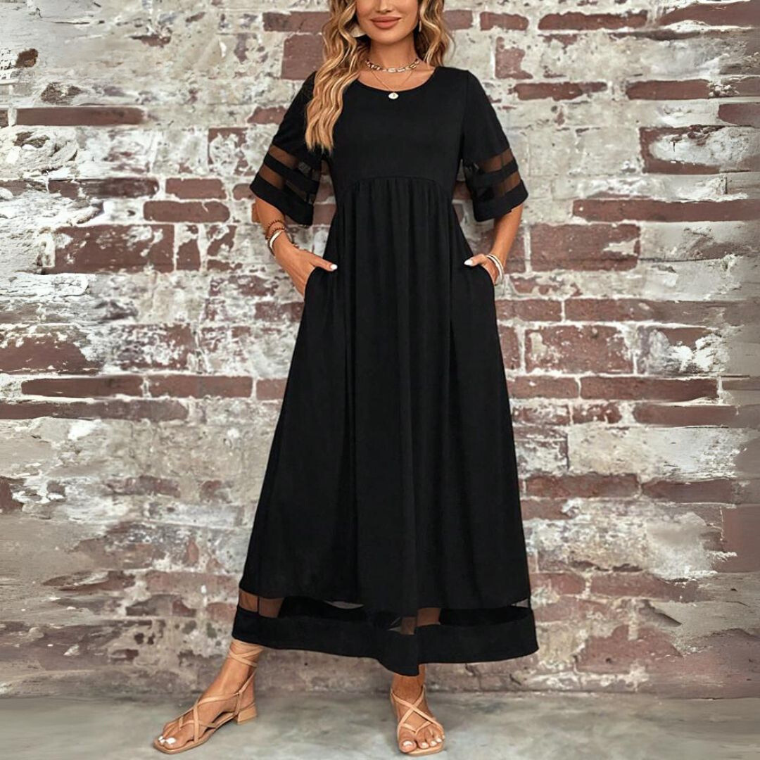 Damen Netz-Sommerkleid | Maxi