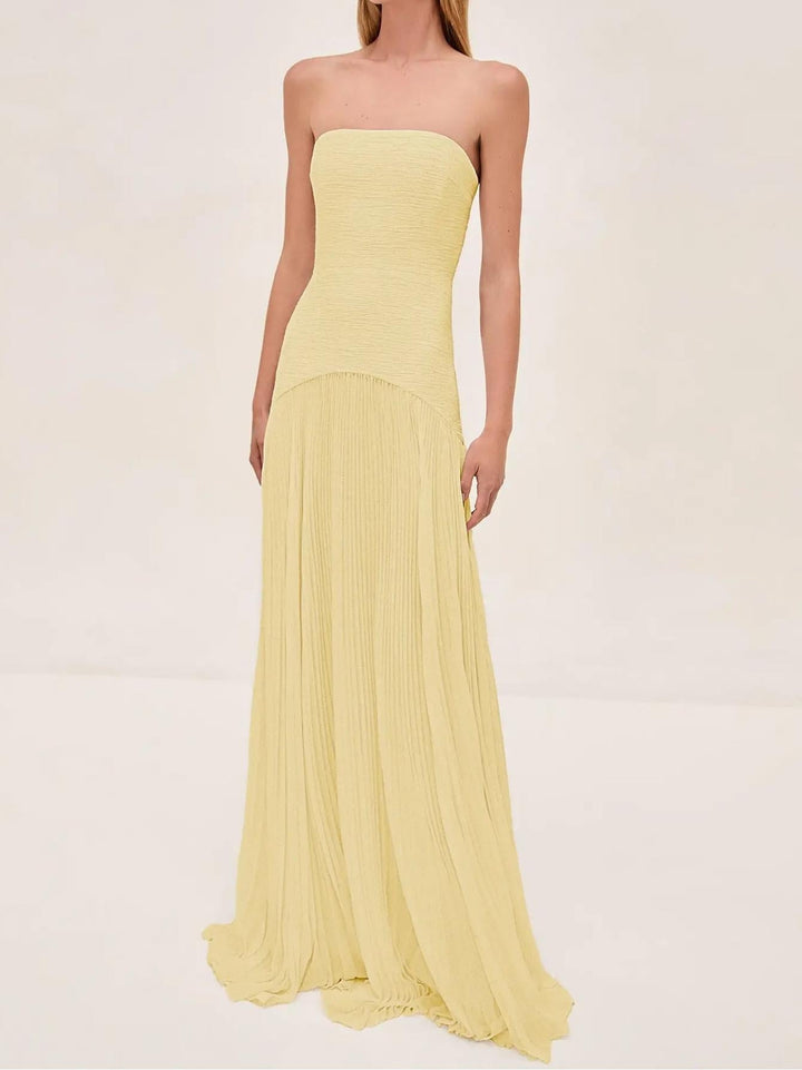 Women's Strapless Maxi Wedding Dress