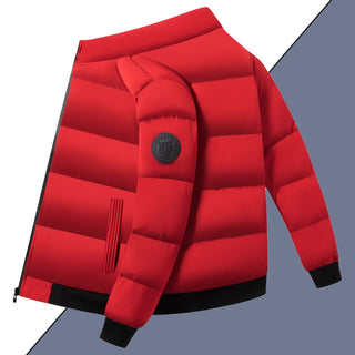 Męskie Zimowa Pikowana Kurtka | Ze Stójką