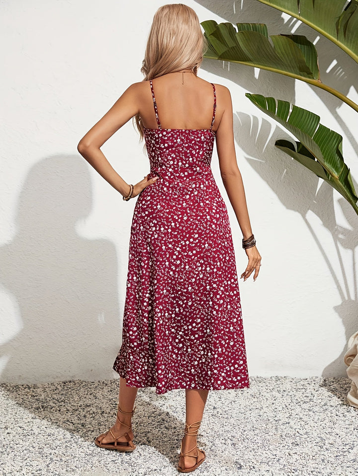 Vestido de Verão Feminino com Estampa Floral | Midi