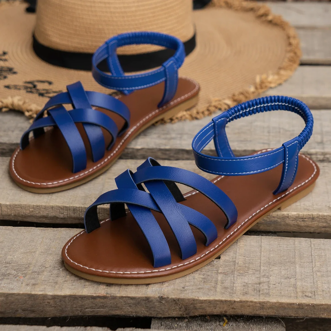 Damen Freizeit Sommerliche Sandalen | Gekreuzte Riemen