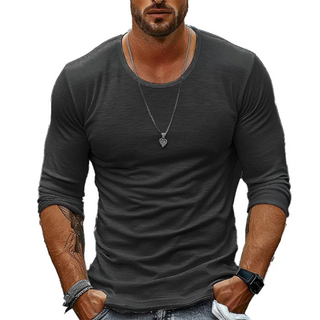 Męska Casual Koszulka z Długim Rękawem | Slim Fit