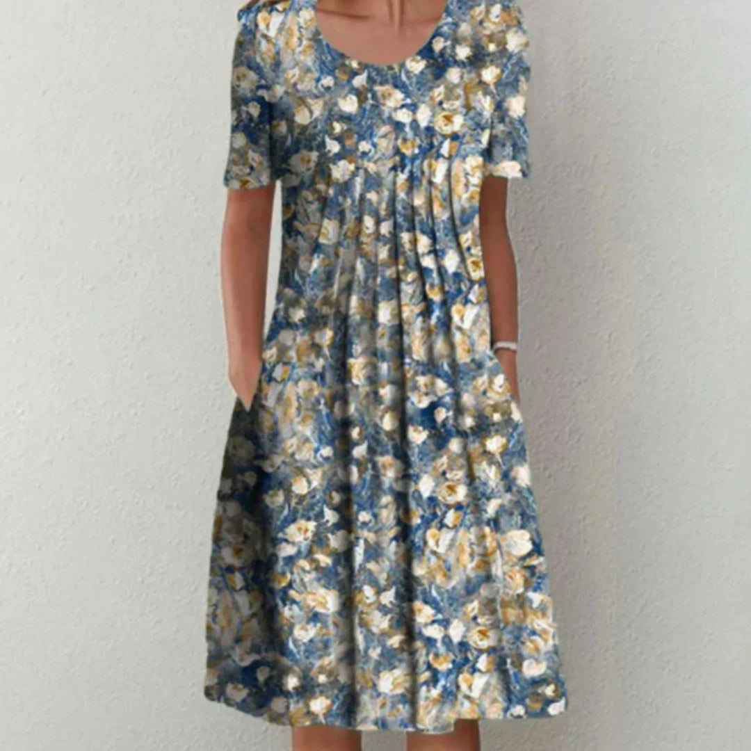 Damen Blumen Sommerkleid | Midi