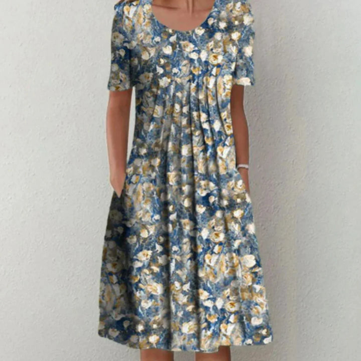 Damen Blumen Sommerkleid | Midi