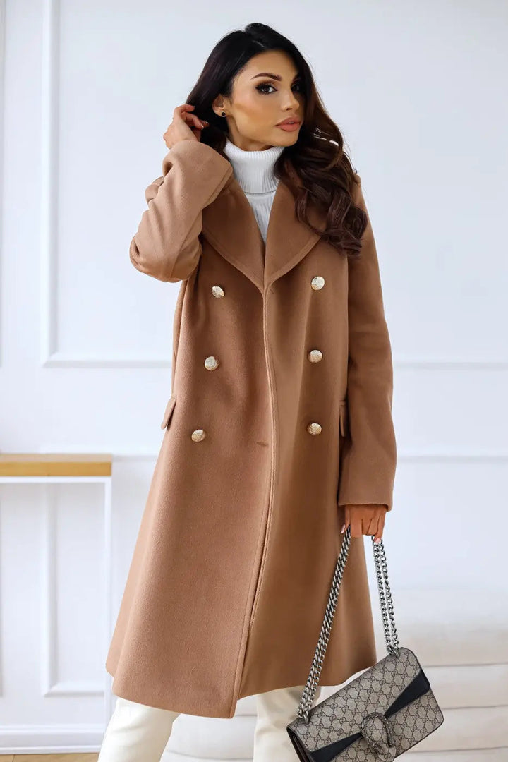 Damen Langer Wintermantel | Figurbetonter Schnitt
