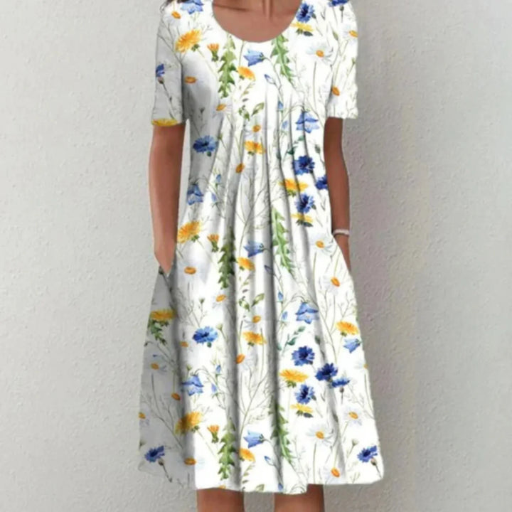 Damen Blumen Sommerkleid | Midi