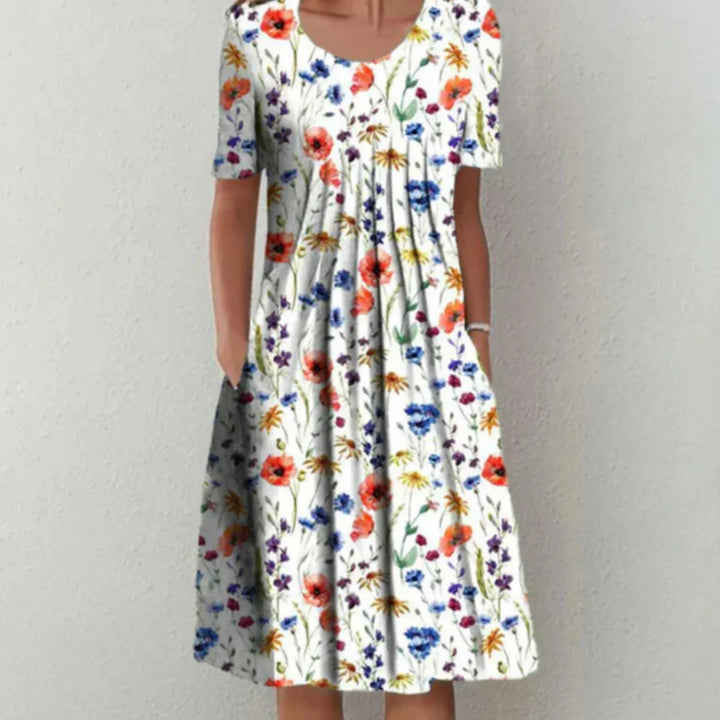 Damen Blumen Sommerkleid | Midi