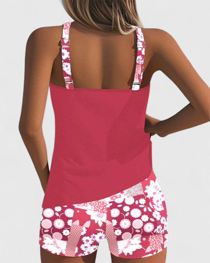 Damen Tankini-Top und Shorts | Mit Print