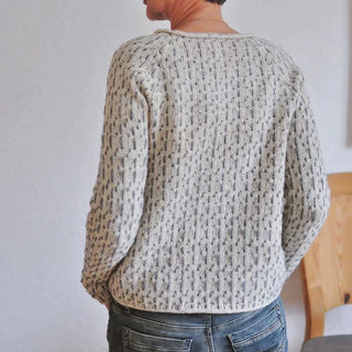 Damski Sweter Dzianinowy | Okrągły Dekolt