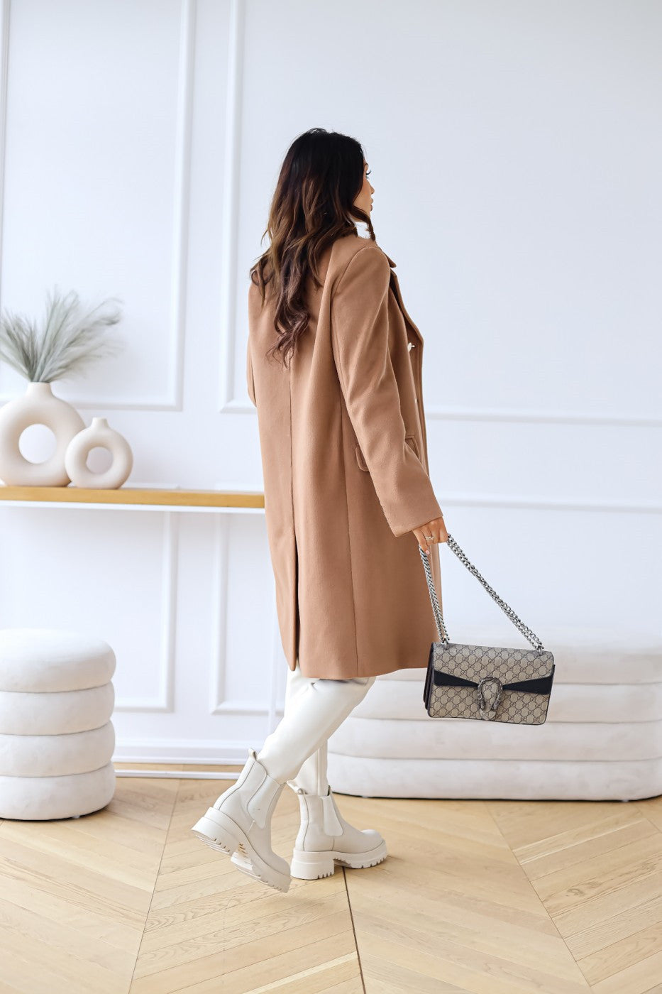 Women's Long Double-Breasted Trench Coat | Classic Style