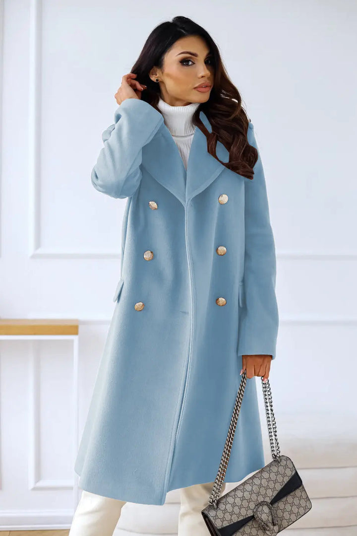 Damen Langer Wintermantel | Figurbetonter Schnitt