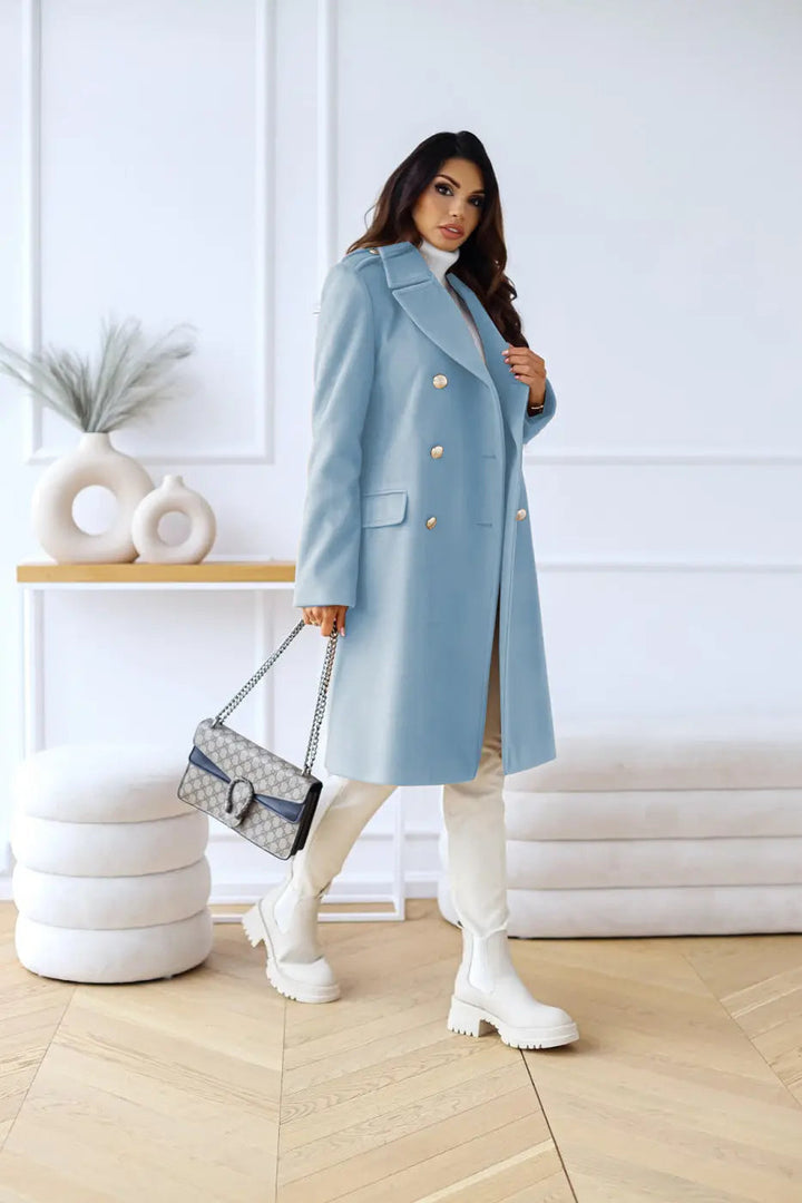 Damen Langer Wintermantel | Figurbetonter Schnitt