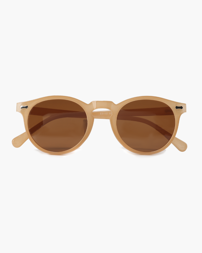 Herren Runde Sonnenbrille | Getönt