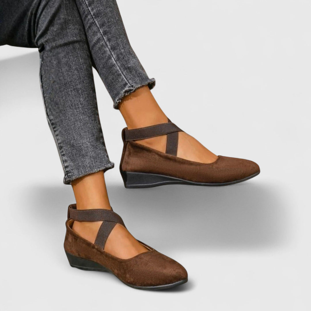 Damen Orthopädische Ballerinas mit Riemen | Zum Hineinschlüpfen