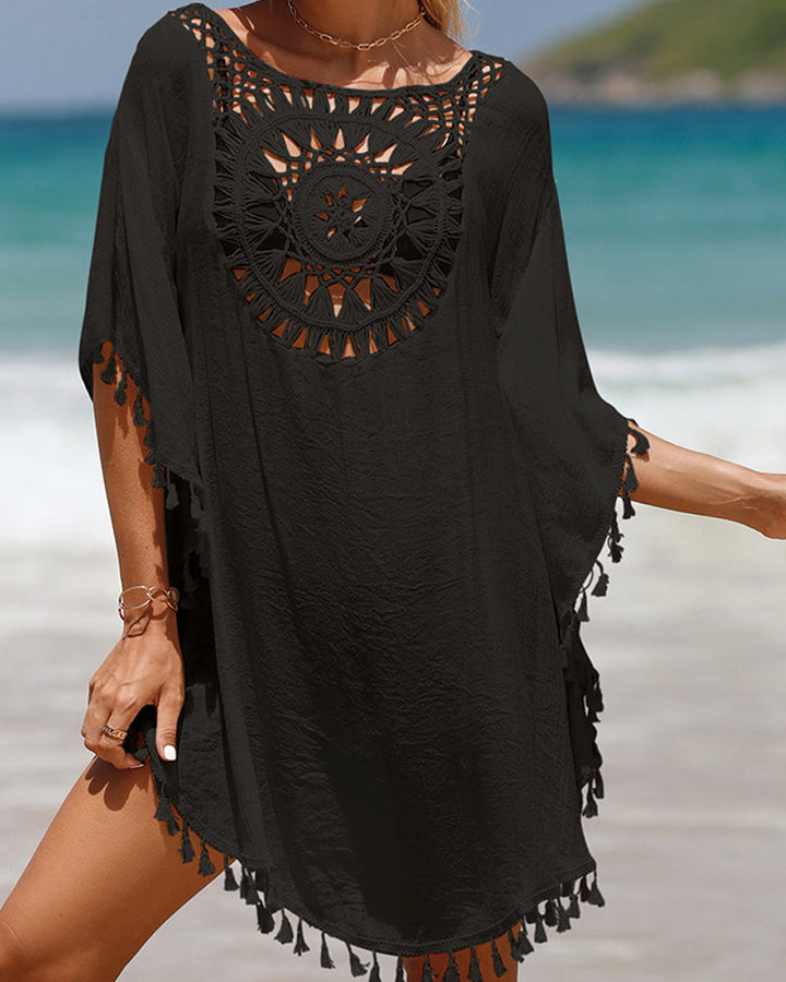 Saída de Praia Feminina de Crochê | Mini