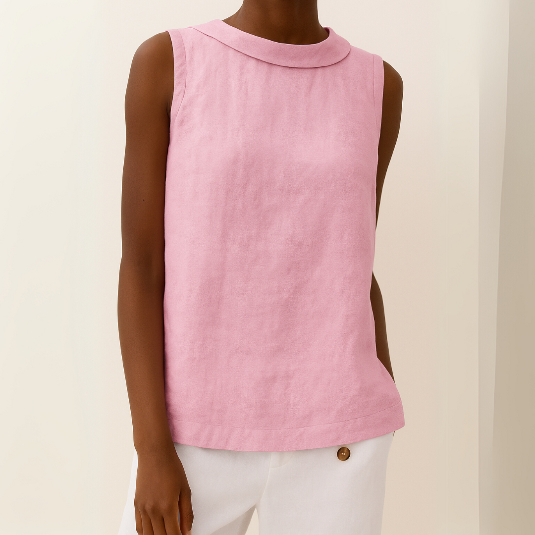Damen Ärmelloses Top mit Rundhalsausschnitt | Casual