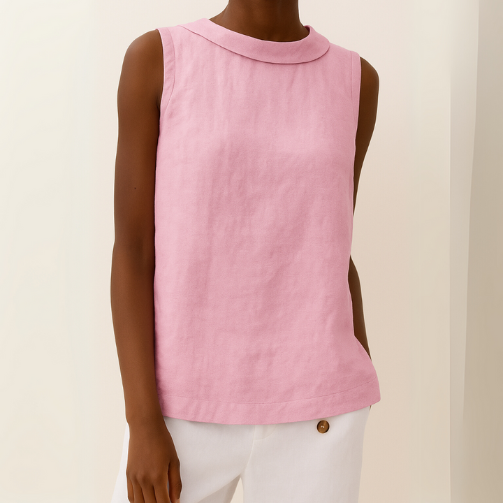 Damen Ärmelloses Top mit Rundhalsausschnitt | Casual