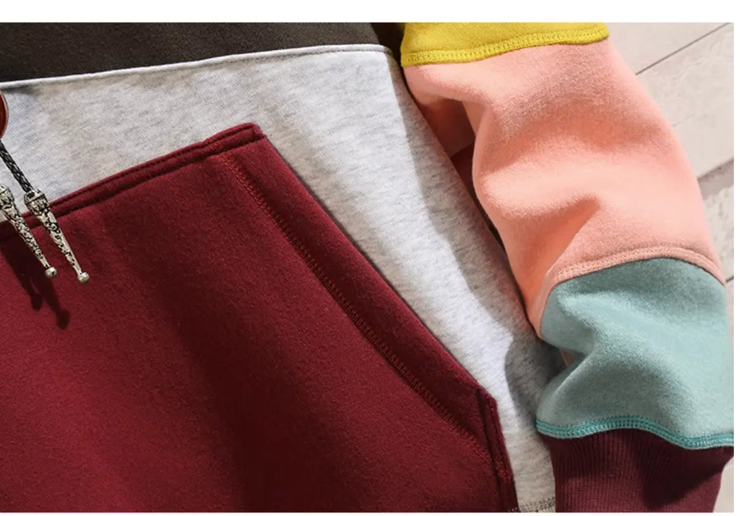 Men's Color Block Hoodie | Long Sleeve