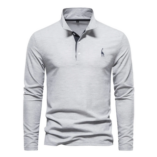 Męska Koszulka Polo z Długim Rękawem | Slim Fit