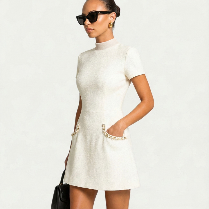 Damen Party-Kleid mit Kurzarm | Mini