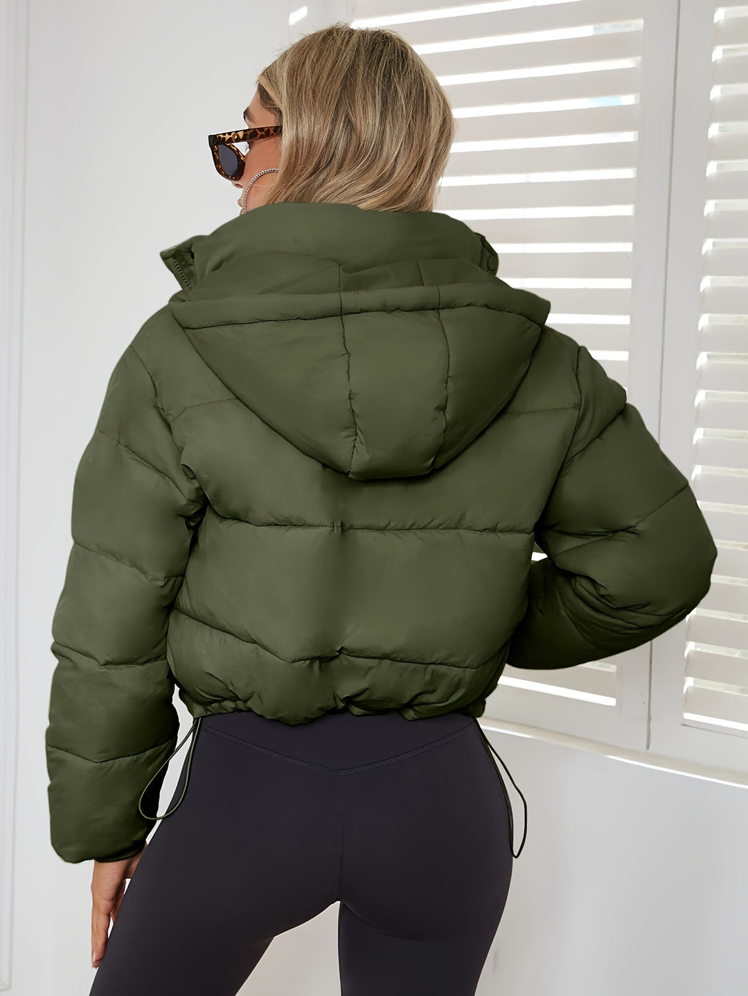 Women's Short Quilted Winter Jacket | Zip