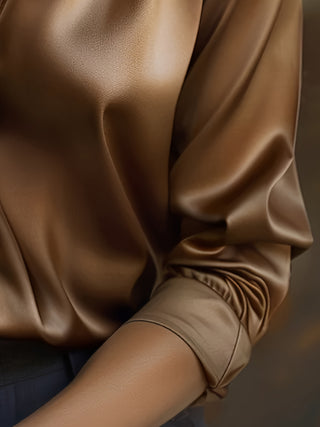 Damska Klasyczna Bluzka | Długi Rękaw