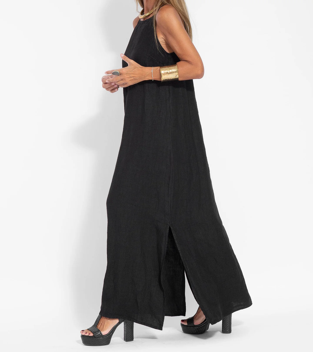 Damen Maxi Kleid Ärmellos | Luftig
