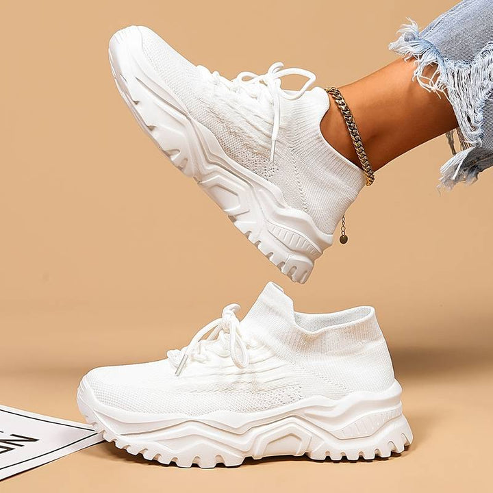 Damskie Ortopedyczne Sneakersy Sznurowane | Casual
