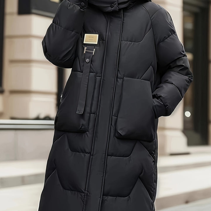 Damen Langer Wintermantel | Steppung