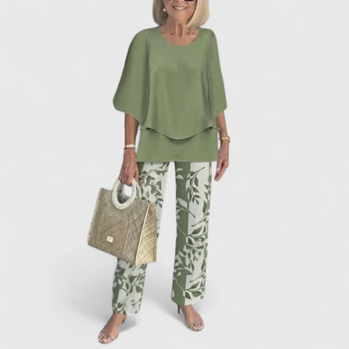 Damen Zweiteiliger Set mit Muster | Casual