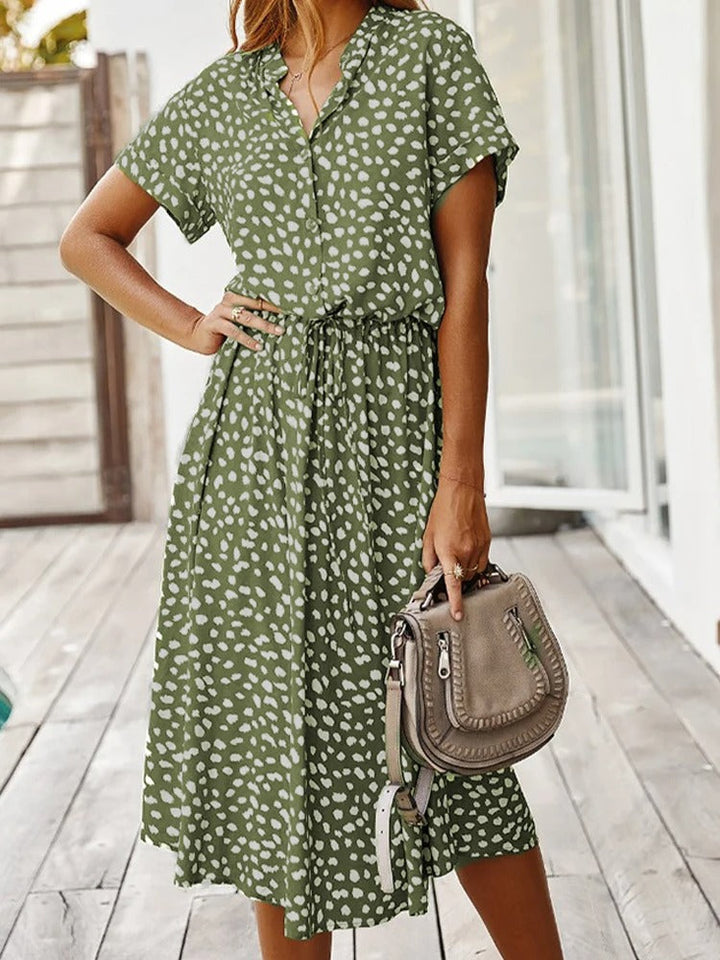 Damen Gemustertes Sommerkleid | Midi
