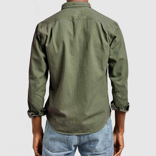 Męska Casual Koszula Button-Down | Długie Rękawy