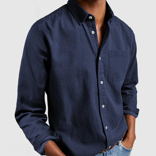 Męska Casual Koszula Button-Down | Długie Rękawy