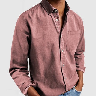 Męska Casual Koszula Button-Down | Długie Rękawy